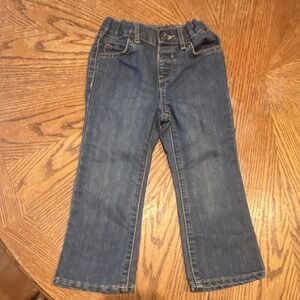 The Children's Place Jeans Bootcut Blue 3T Denim Adjustable Waist Pockets